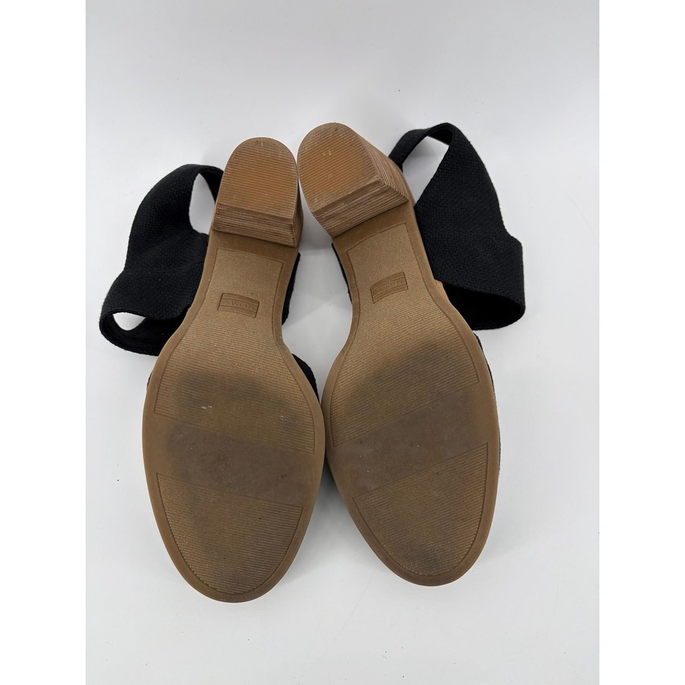 TOMS Majorca Sandal, Black Slingback Side Zip Closed Toe Block Heel, Sz 10 - Picture 9 of 9